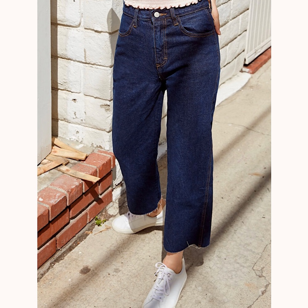 JOHN GALT BRANDY MELVILLE Dark Wash Wide Leg Jeans